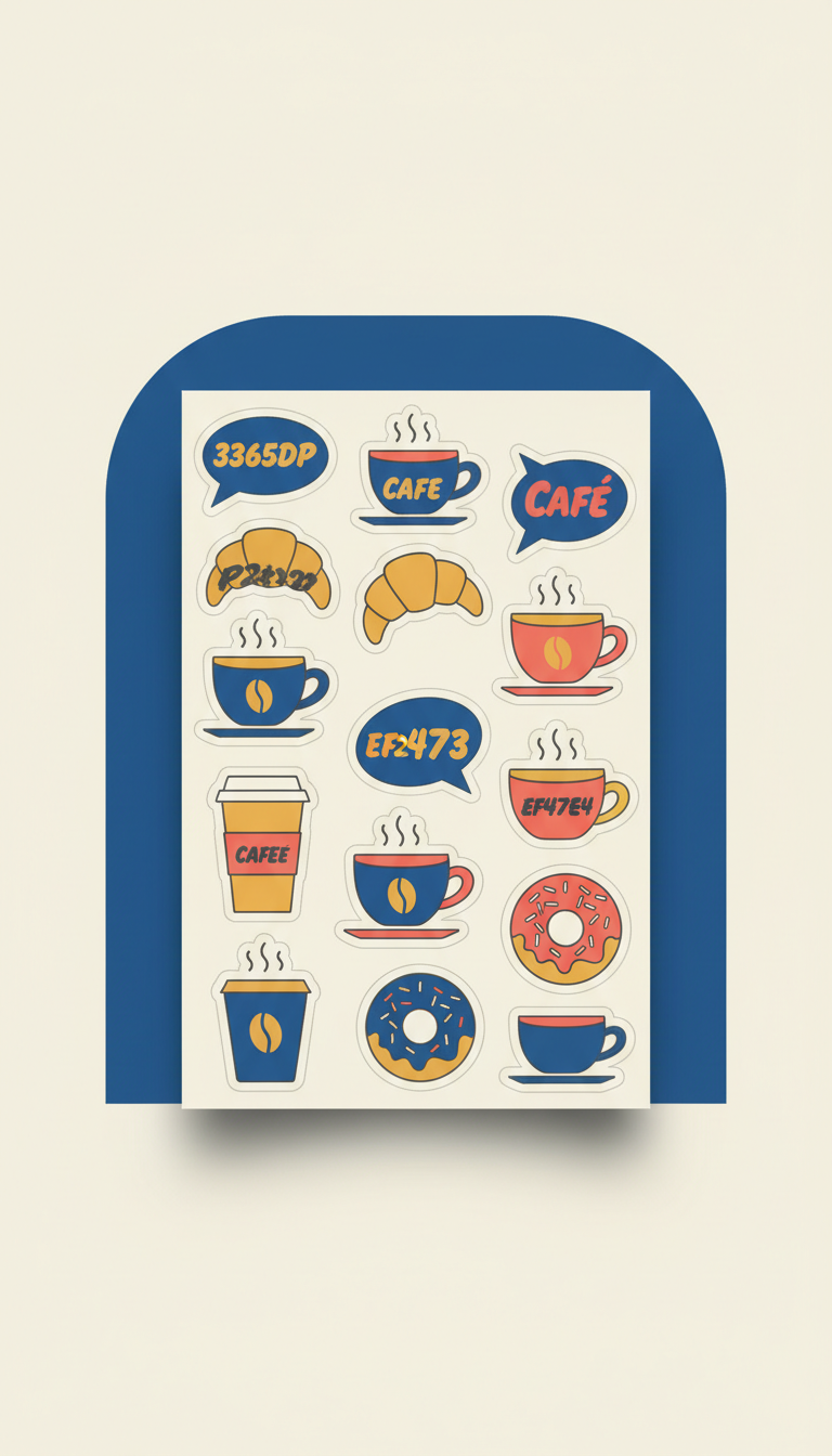Retro Cafe Sticker Sheet