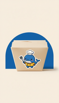 Takeout Box With Cartoon Mascot